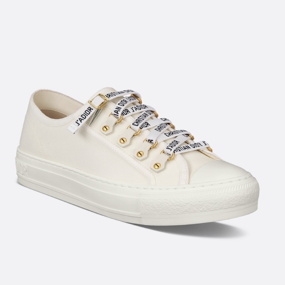 Dior “Walk’N’Dior” Ivory Canvas Sneakers